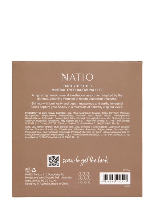 Natio Earthy Tektites Mineral Eyeshadow Palette product photo View 03 L