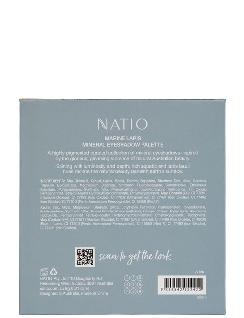 Natio Marine Lapis Mineral Eyeshadow Palette product photo View 03 L