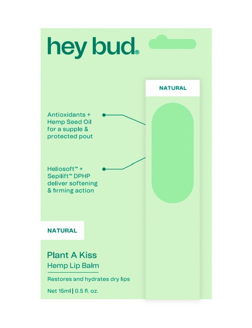 Hey Bud Plant a Kiss Lip Balm, Natural 15g product photo View 03 L
