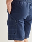 Chisel Contrast Stitch Swim Short Cargo, Navy product photo View 05 S