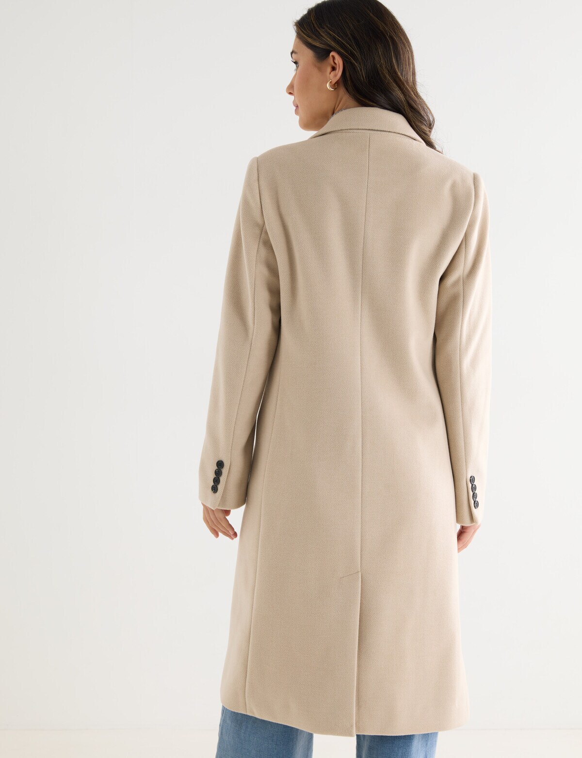 Whistle Long Sleeve Crombie Coat, Light Camel Coats & Jackets
