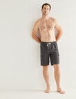 Chisel Contrast Stitch Swim Short Cargo, Charcoal product photo View 03 S