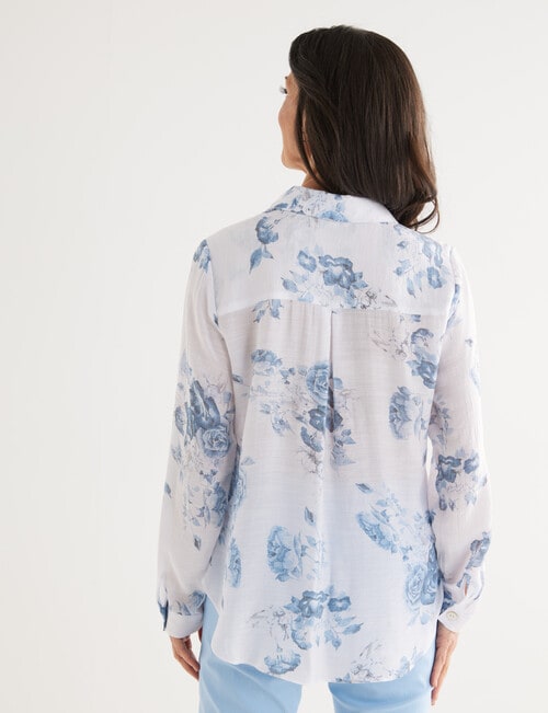 Ella J Classic Shirt, Indigo Rose product photo View 02 L