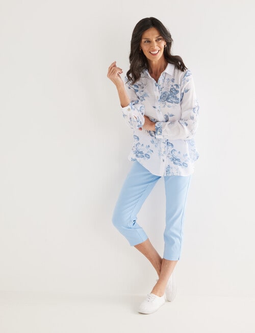 Ella J Classic Shirt, Indigo Rose product photo View 03 L