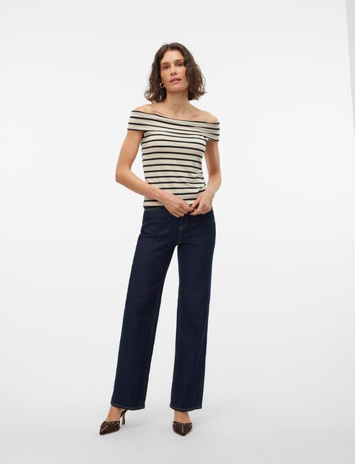 Vero Moda Kenzi Fiona Off Shoulder Top, Birch product photo View 03 L