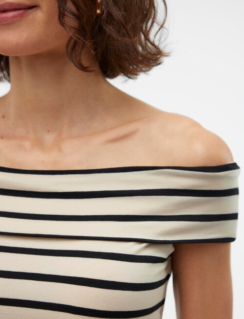 Vero Moda Kenzi Fiona Off Shoulder Top, Birch product photo View 04 L