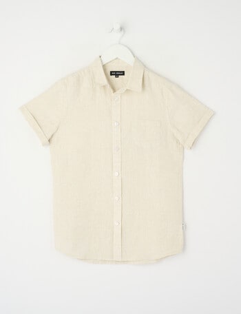 No Issue Short Sleeve Linen Shirt, Stone product photo