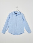 No Issue Linen Long Sleeve Roll Up Shirt, Blue product photo View 03 S
