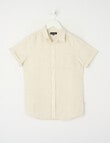 No Issue Short Sleeve Linen Shirt, Stone product photo