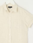 No Issue Short Sleeve Linen Shirt, Stone product photo View 02 S