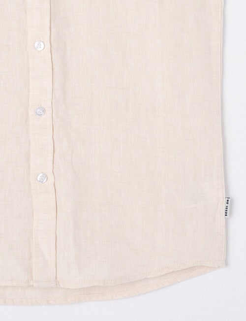 No Issue Short Sleeve Linen Shirt, Stone product photo View 04 L