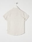 Mac & Ellie Linen Short Sleeve Shirt, Stone product photo View 02 S