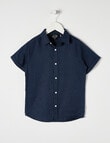 Mac & Ellie Linen Short Sleeve Shirt, Navy product photo View 05 S