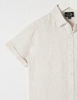 Mac & Ellie Linen Short Sleeve Shirt, Stone product photo View 04 S