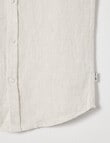Mac & Ellie Linen Short Sleeve Shirt, Stone product photo View 05 S
