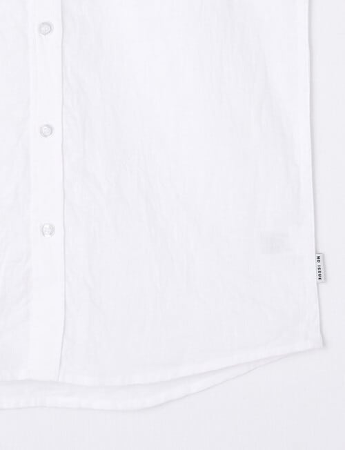 No Issue Short Sleeve Linen Shirt, White product photo View 04 L