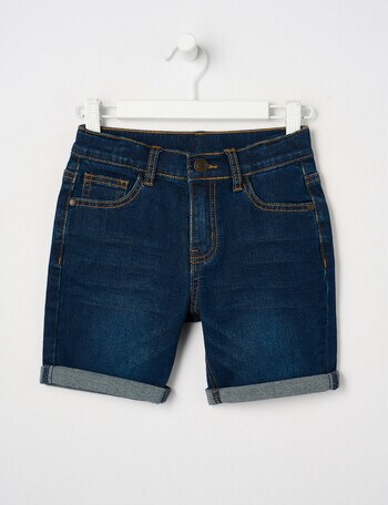 Mac & Ellie 5-Pocket Denim Short, Dark Blue product photo