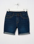 Mac & Ellie 5-Pocket Denim Short, Dark Blue product photo
