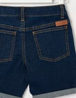 Mac & Ellie 5-Pocket Denim Short, Dark Blue product photo View 02 S