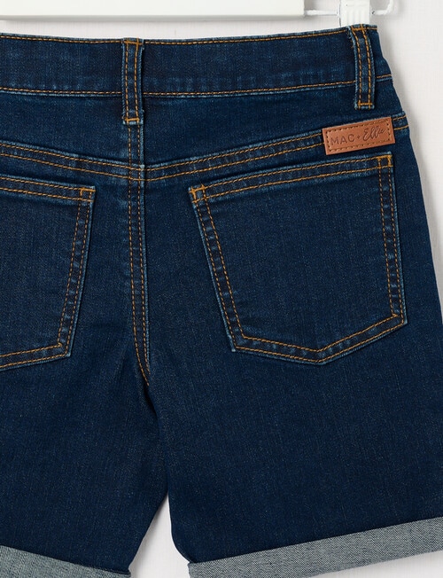 Mac & Ellie 5-Pocket Denim Short, Dark Blue product photo View 02 L