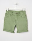 Mac & Ellie 5-Pocket Denim Short, Olive product photo