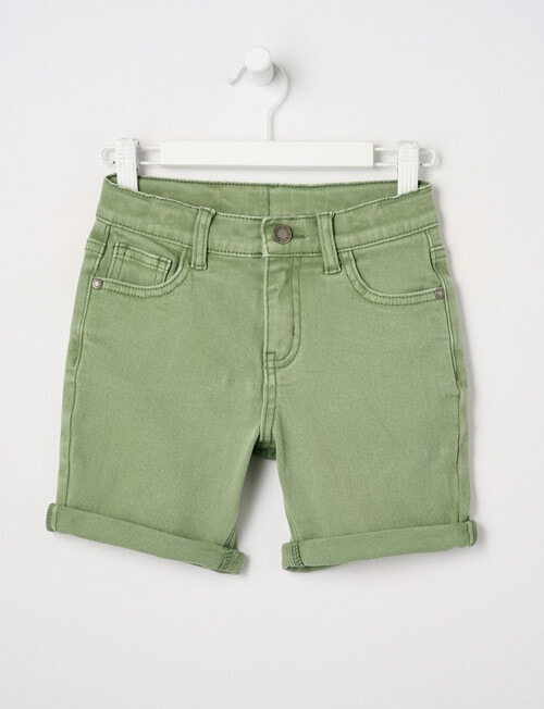 Mac & Ellie 5-Pocket Denim Short, Olive product photo