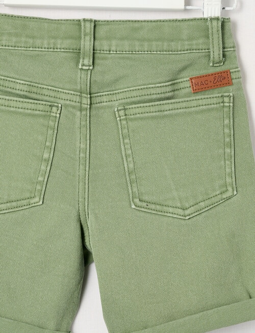 Mac & Ellie 5-Pocket Denim Short, Olive product photo View 02 L