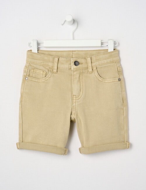 Mac & Ellie 5-Pocket Denim Short, Stone product photo