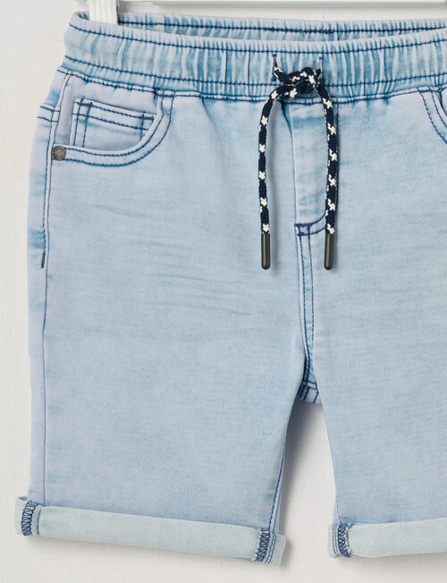 Mac & Ellie Pull On Short Denim, Light Blue product photo View 03 L