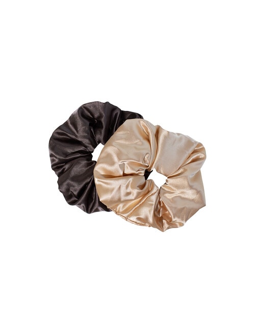 Simply Essential Pillow Sleep Scrunchies, Charcoal and Gold 2-Pack product photo