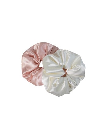 Simply Essential Pillow Sleep Scrunchies, Pink and Ivory, 2 Pack product photo