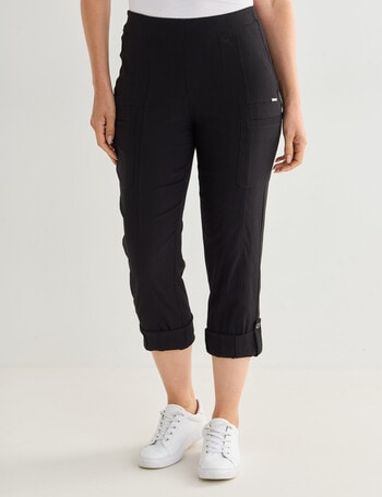Line 7 Rolled Hem Capri Pant, Black product photo