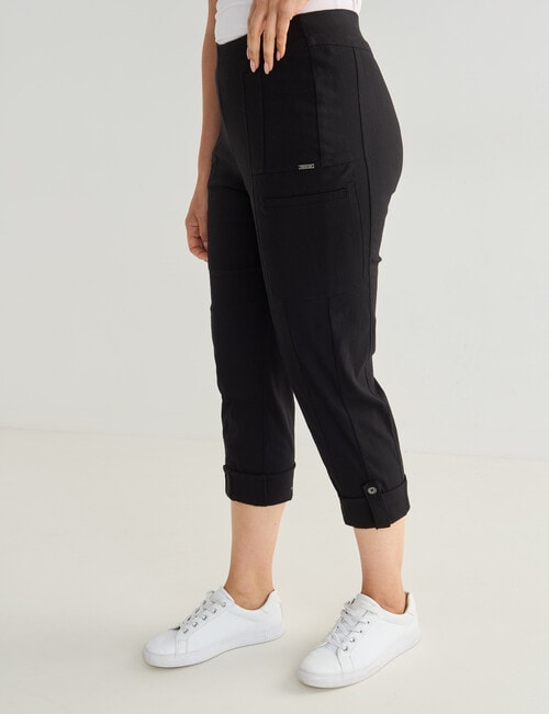 Line 7 Rolled Hem Capri Pant, Black product photo View 05 L