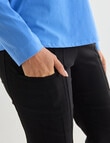 Line 7 Rolled Hem Capri Pant, Black product photo View 07 S