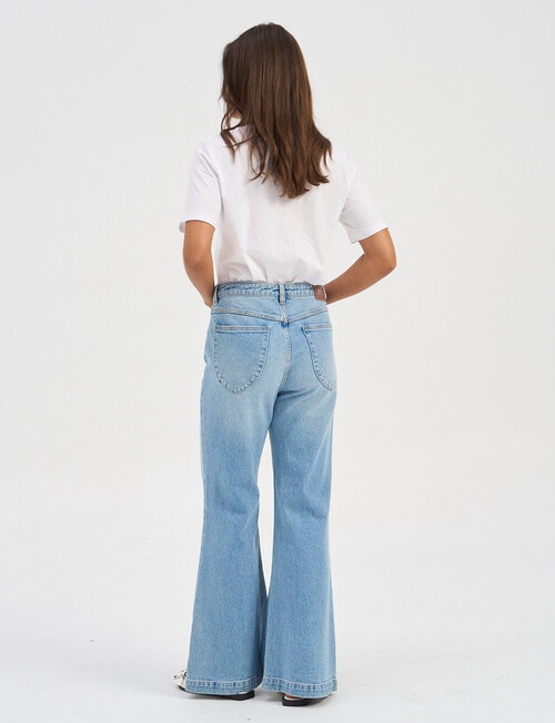 ONLY Mosman Wide Flared Denim Jeans, Light Blue Denim product photo View 02 L