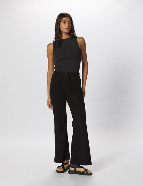 ONLY Mosman Wide Flared Denim Jean, Black product photo