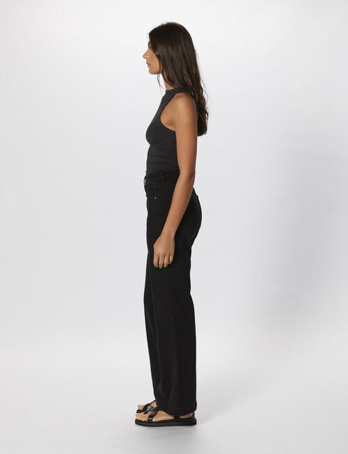 ONLY Mosman Wide Flared Denim Jean, Black product photo View 03 L