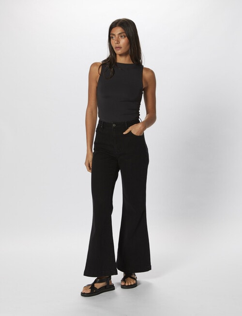 ONLY Mosman Wide Flared Denim Jean, Black product photo View 06 L