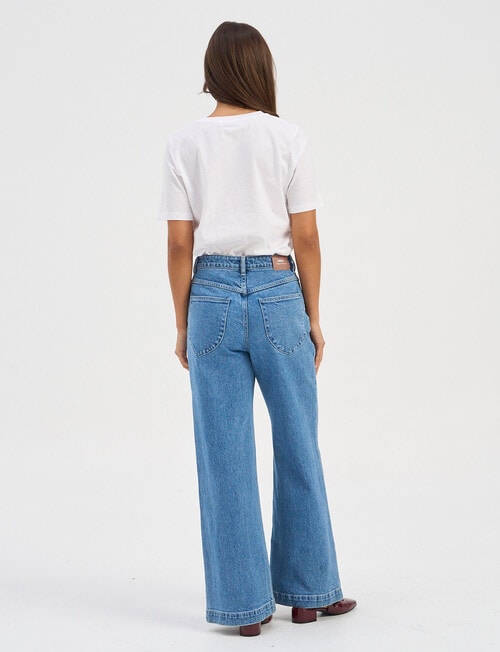 ONLY Victoria Pocket Flared Jean, Mid Blue product photo View 02 L