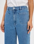 ONLY Victoria Pocket Flared Jean, Mid Blue product photo View 04 S