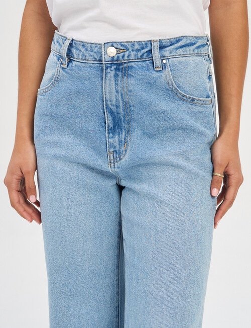 ONLY Mosman Wide Flared Denim Jeans, Light Blue Denim product photo View 04 L