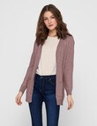 ONLY Lesly Open Cardigan, Rose Brown Melange product photo