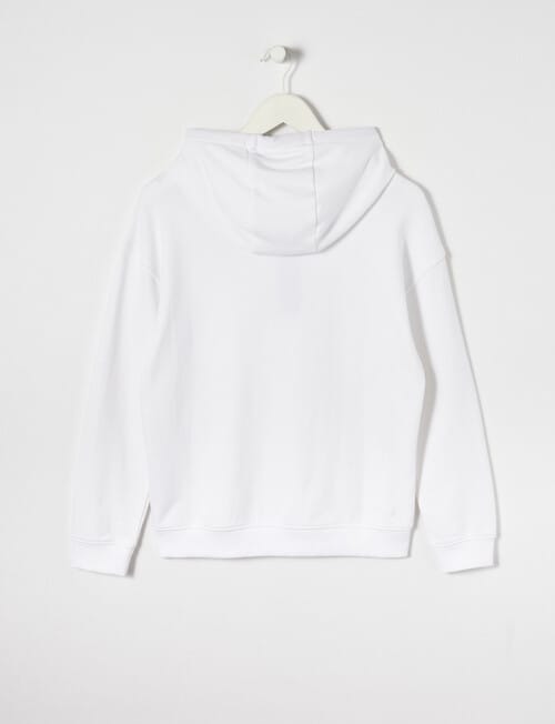 No Issue Over Sized Hoodie Rose Print, White product photo View 02 L