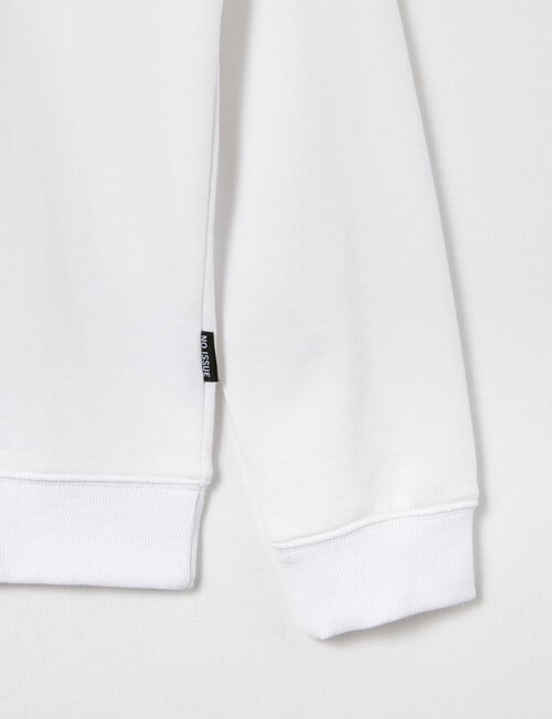 No Issue Over Sized Hoodie Rose Print, White product photo View 04 L