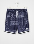 No Issue All Over Print Mesh Knit Short , Navy product photo