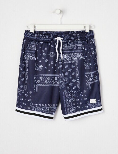 No Issue All Over Print Mesh Knit Short , Navy product photo