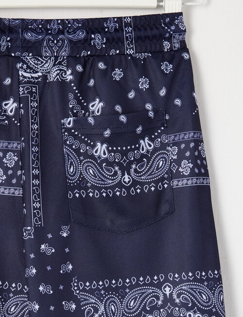 No Issue All Over Print Mesh Knit Short , Navy product photo View 02 L