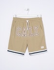 No Issue Applique Knit Mesh B Ball Short, Stone product photo