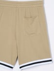 No Issue Applique Knit Mesh B Ball Short, Stone product photo View 02 S