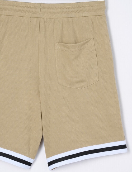 No Issue Applique Knit Mesh B Ball Short, Stone product photo View 02 L